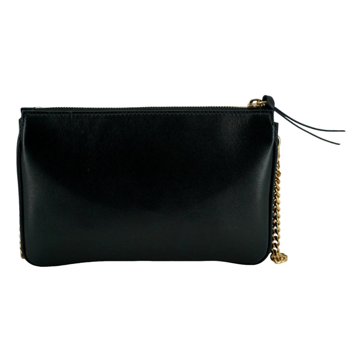Versace La Medusa Womens Black Gold Quilted Leather Crossbody Bag