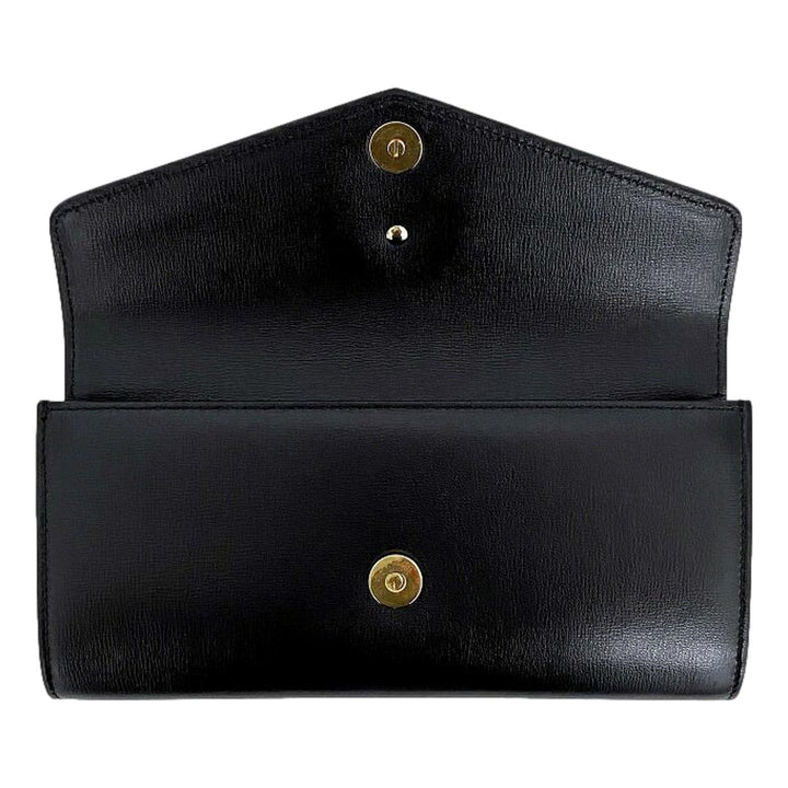 Gucci GG Black Leather Broadway Clutch