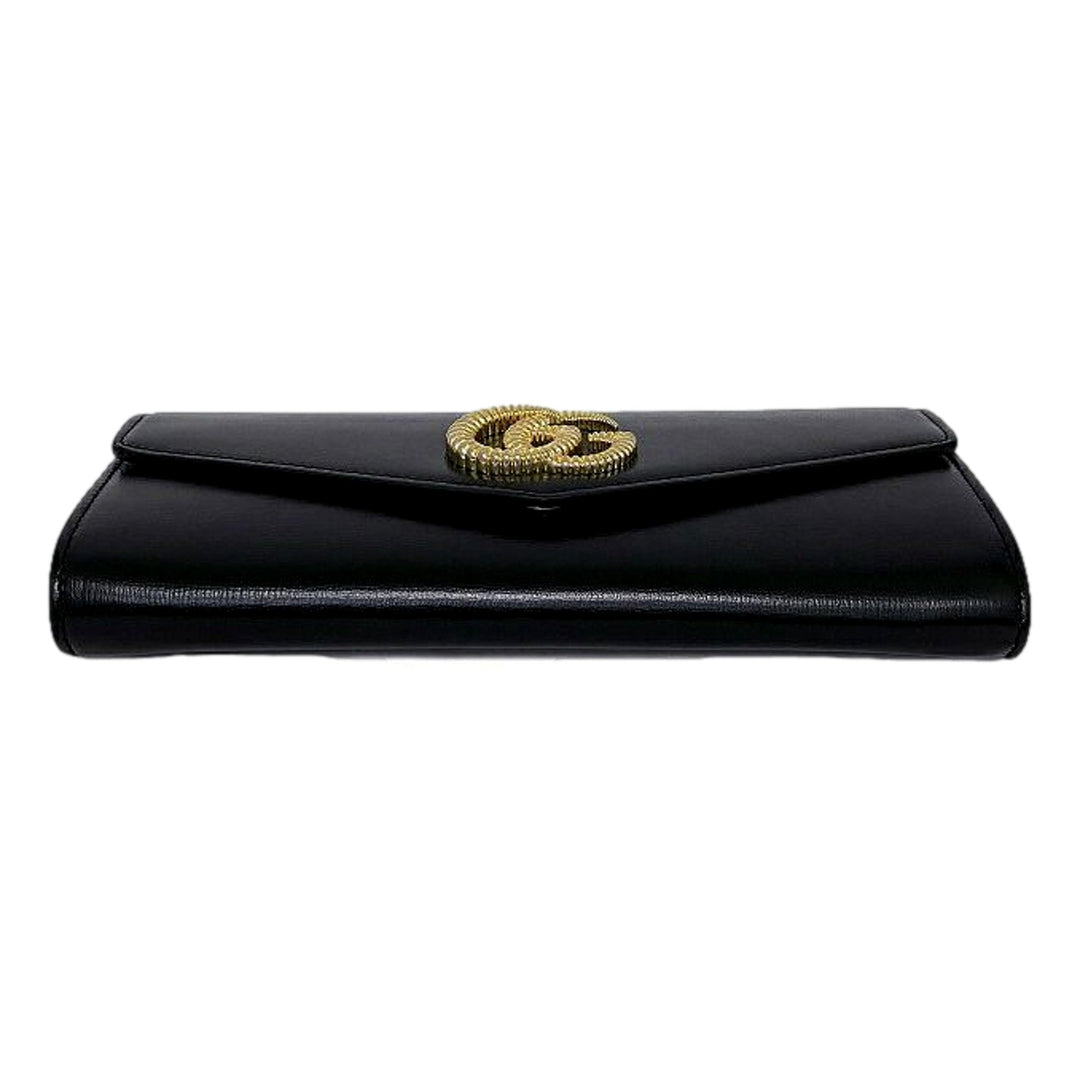 Gucci GG Black Leather Broadway Clutch
