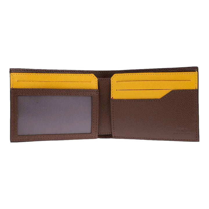 Fendi Sunflower Yellow and Brown Zucca Coated Canvas Bi-fold Wallet