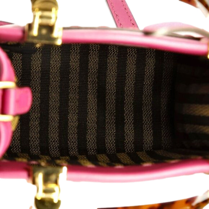 Fendi Sunshine Shopper Fuchsia Pink Small Handbag Crossbody Bag