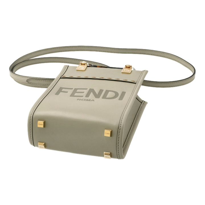 Fendi Sunshine Shopper Small Handbag Crossbody Bag in Green Tea