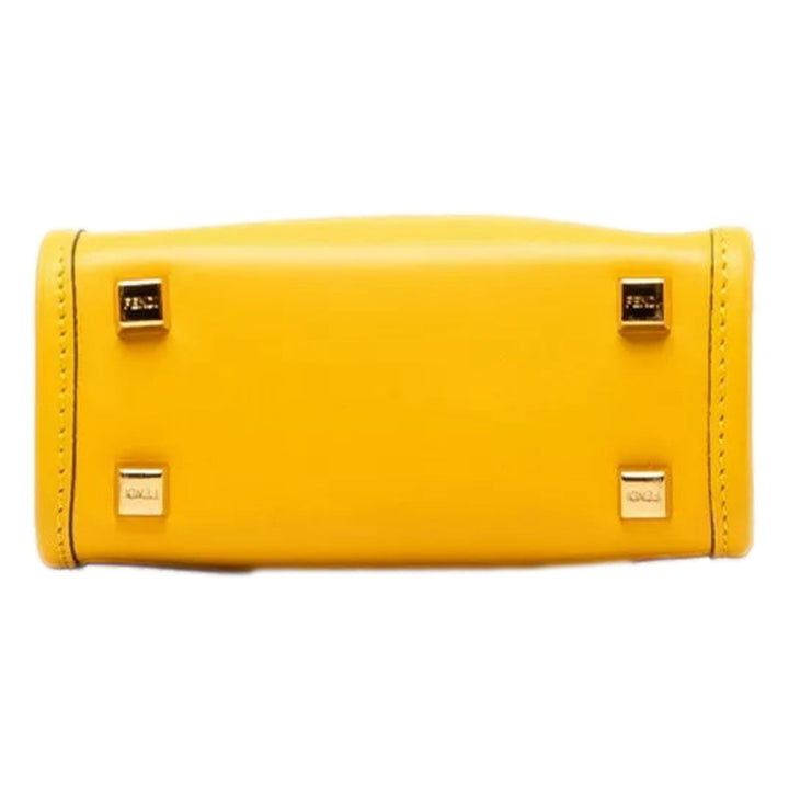 Fendi Sunshine Shopper Mimosa Yellow Small Handbag Crossbody Bag