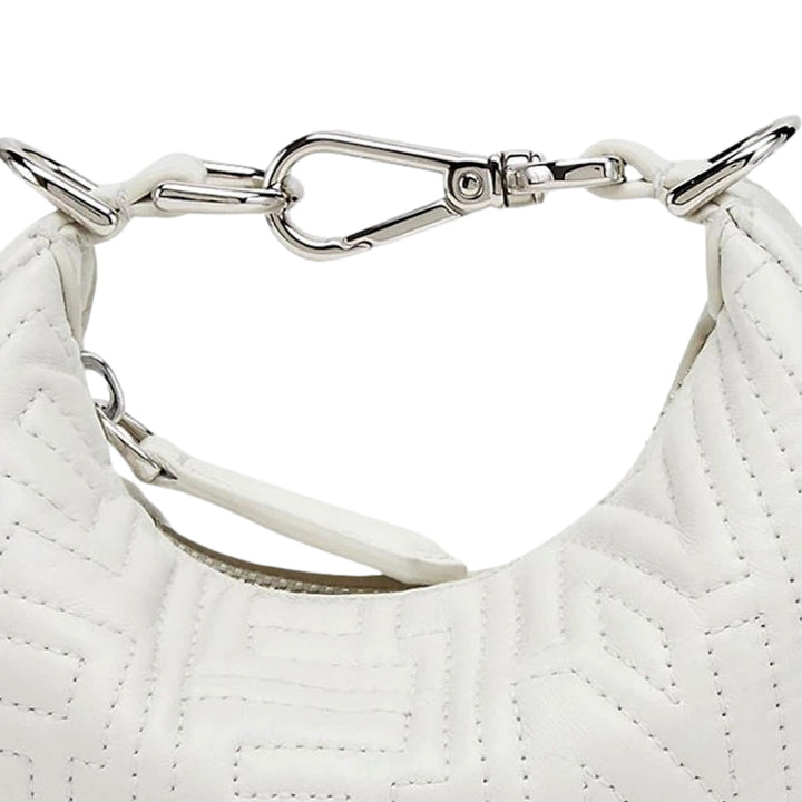 Fendi x Marc Jacobs Fendigraphy Blanco Hobo Leather Nano Bag