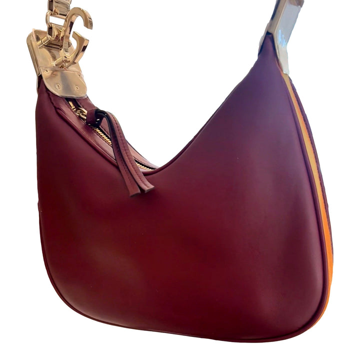 Gucci Attaché Small Shoulder Bag Burgundy Leather