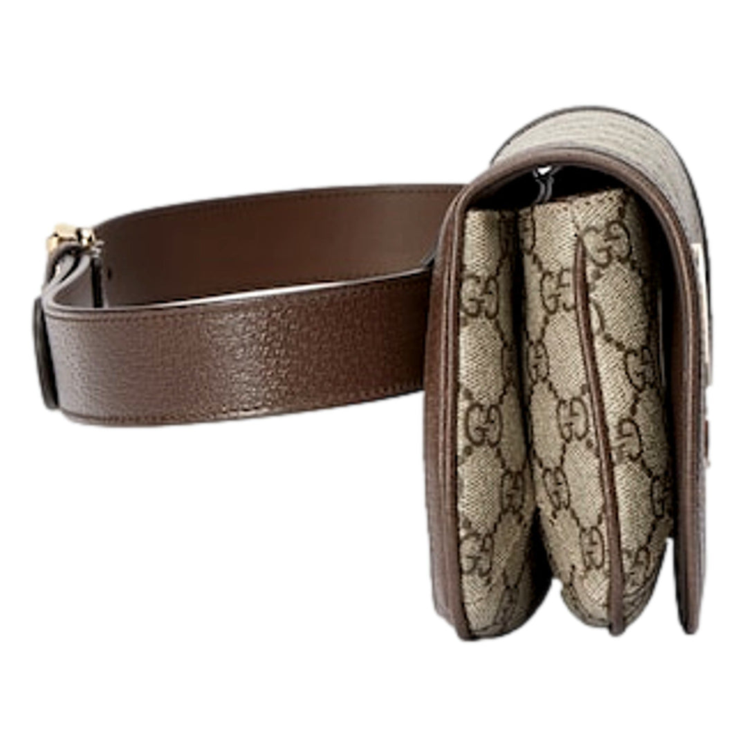 Gucci Blondie GG Supreme Canvas Brown Belt Bag Size 110