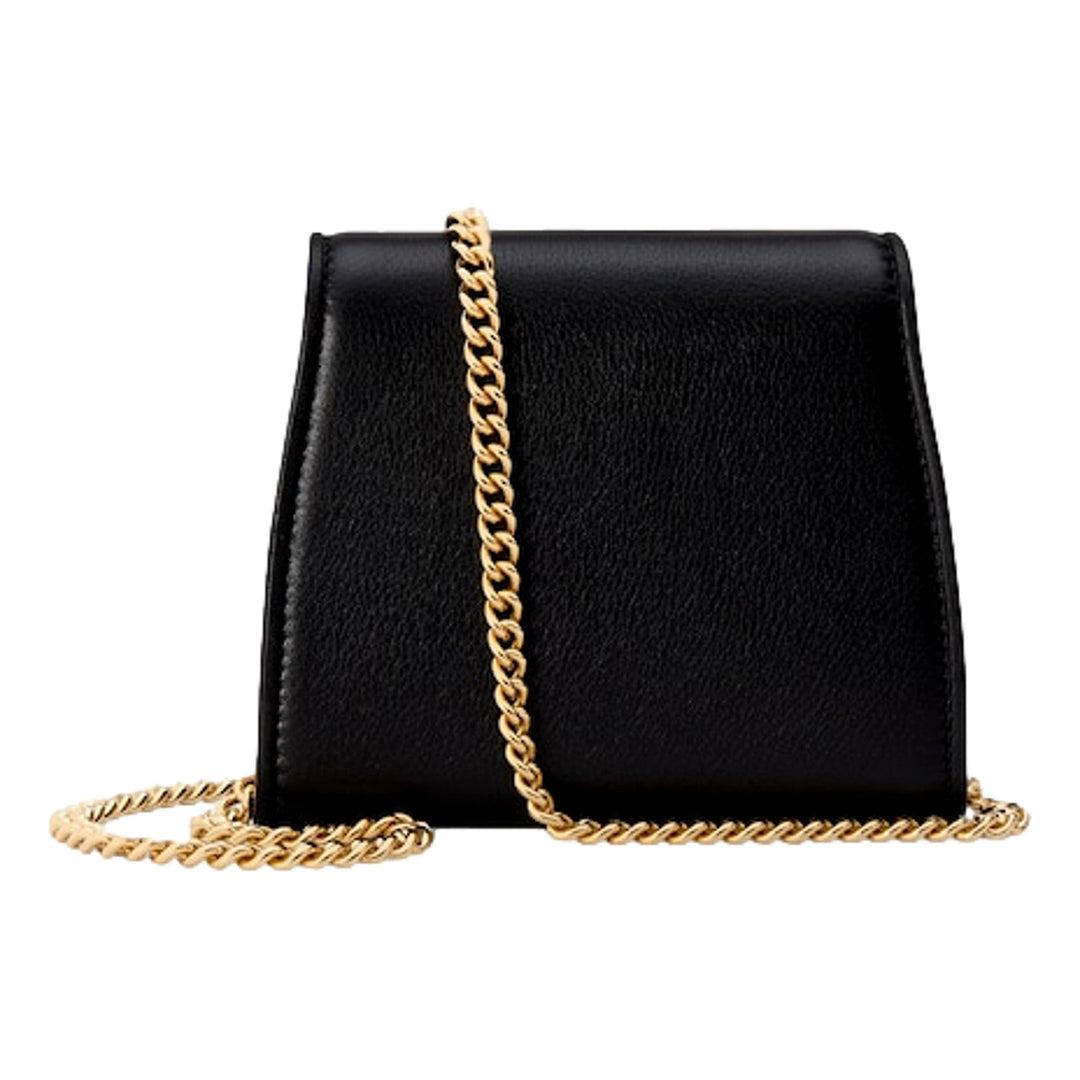 Gucci GG Blondie Black Mini Wallet On A Chain