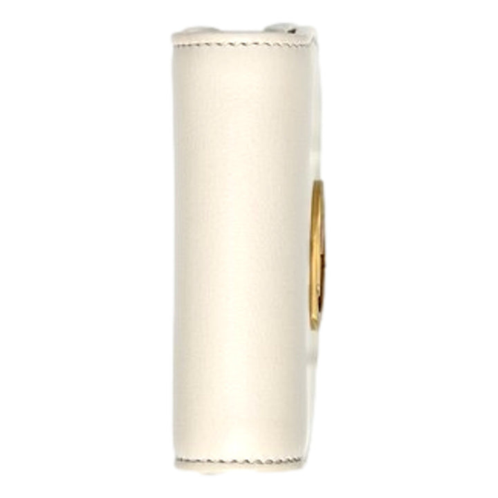 Gucci GG Blondie Mini Ivory Leather Wallet On A Chain
