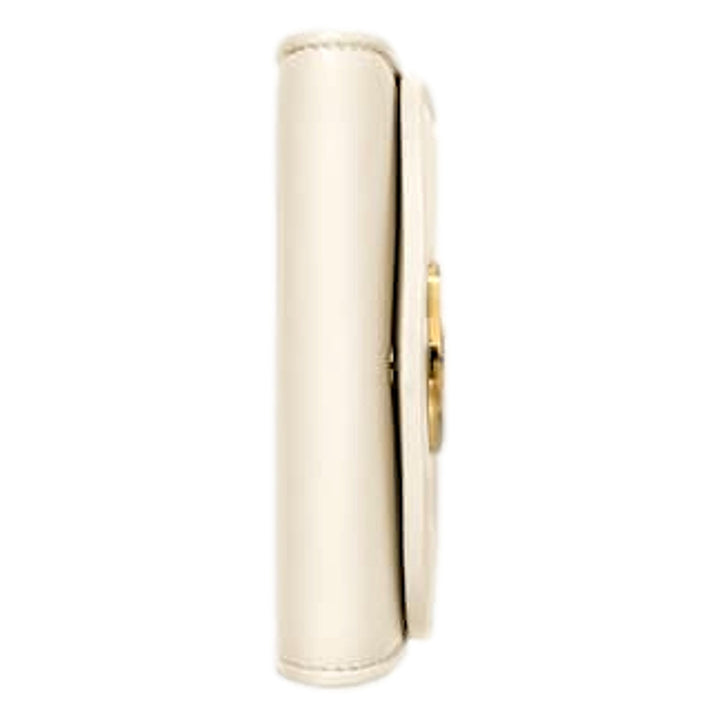 Gucci GG Blondie Mini Ivory Leather Wallet On A Chain