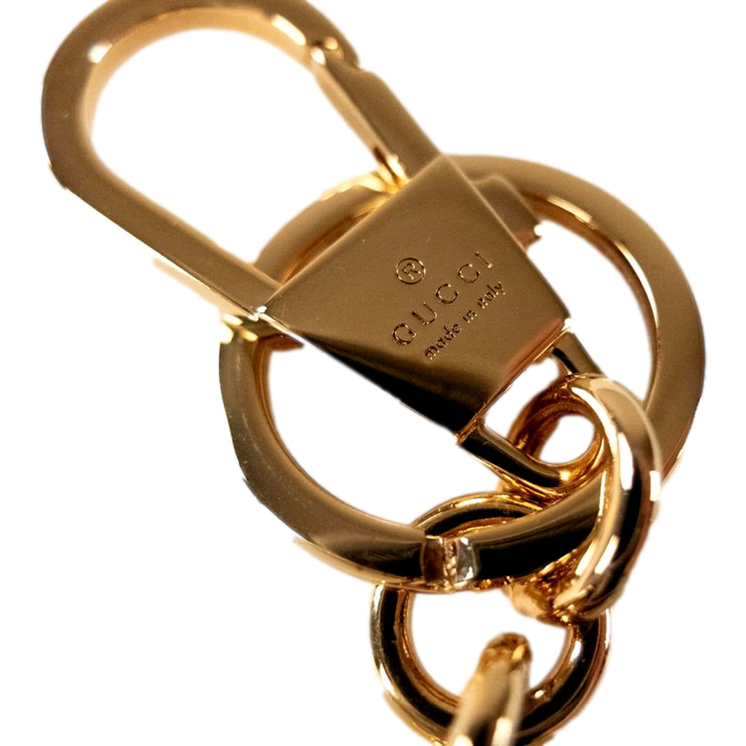 Gucci Interlocking G Keychain Brass Enamel Multicolor Bag Charm