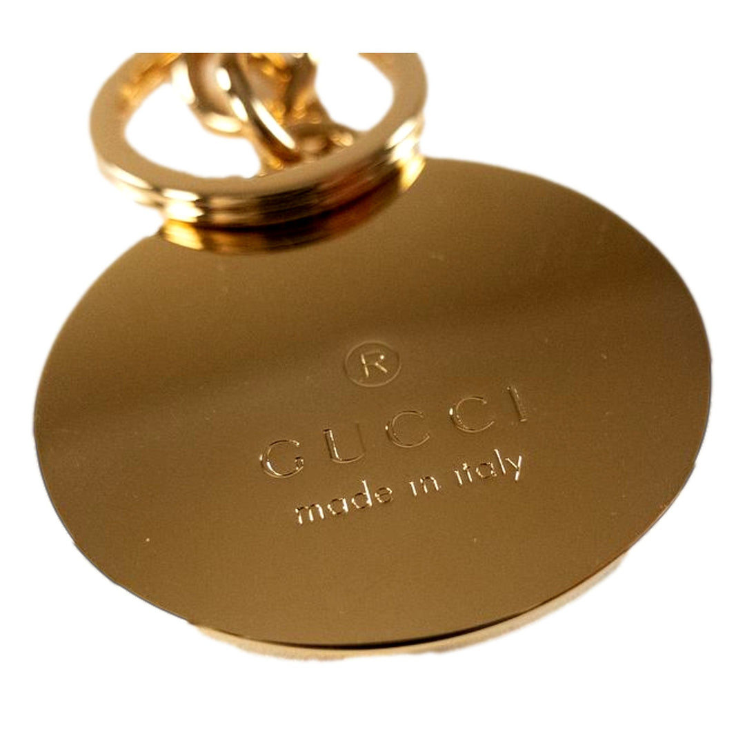 Gucci Interlocking G Keychain Brass Enamel Multicolor Bag Charm