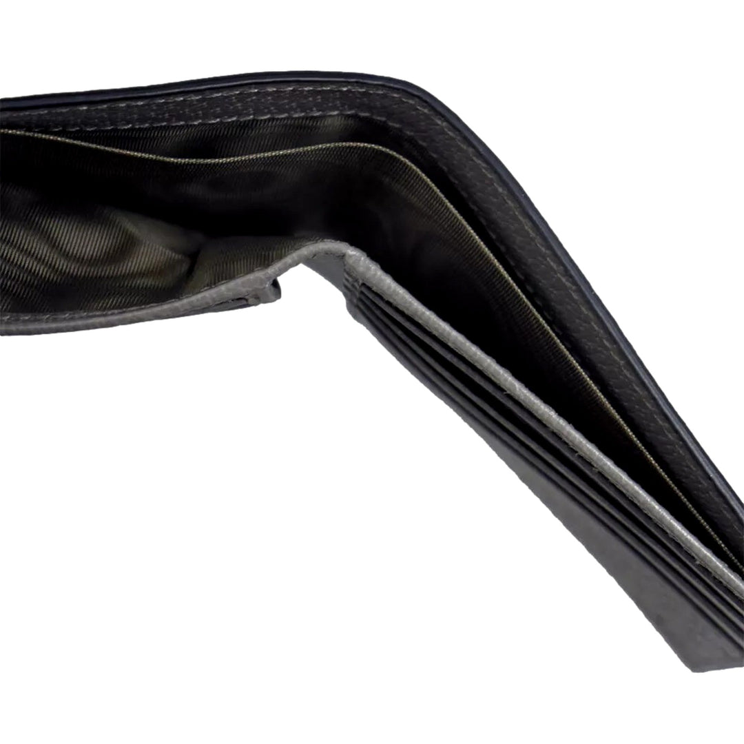 Gucci G Black and Grey Leather Bifold Wallet