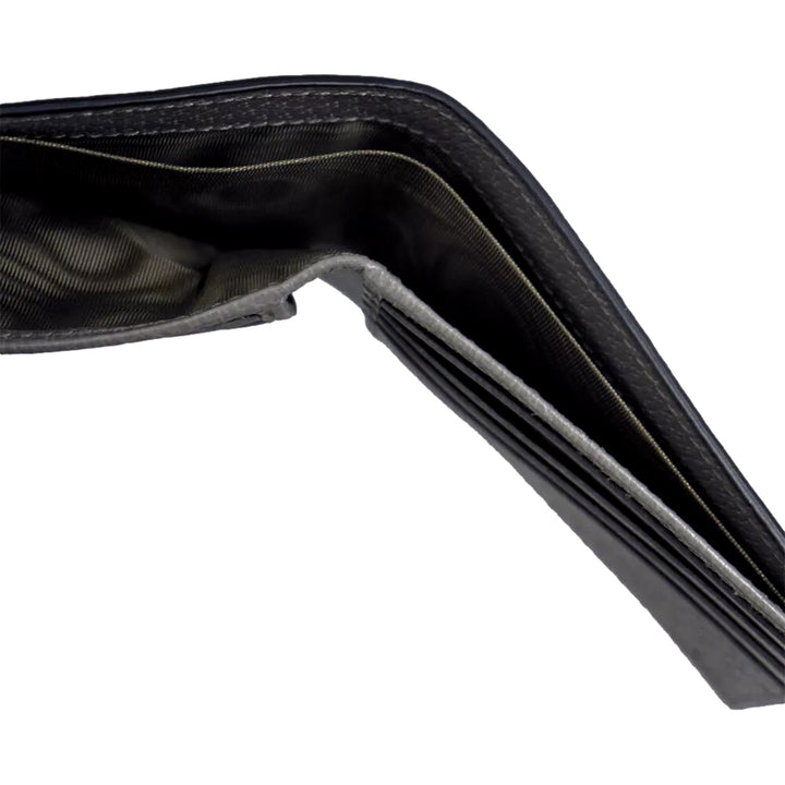 Gucci G Black and Grey Leather Bifold Wallet