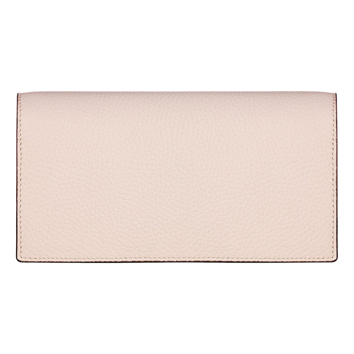 Gucci Interlocking Double G Python Leather Bow Chain Wallet Light Pink