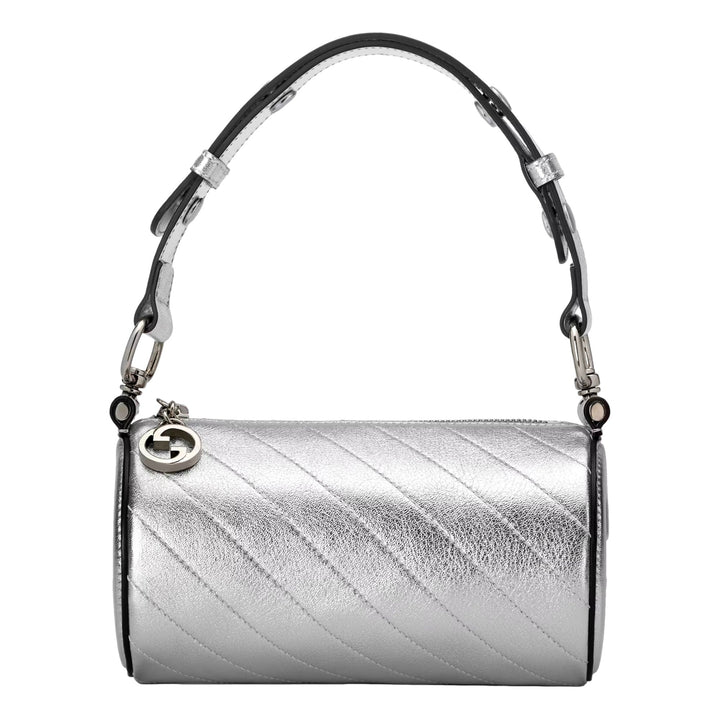Gucci Blondie Mini Shoulder Bag in Metallic Silver Leather