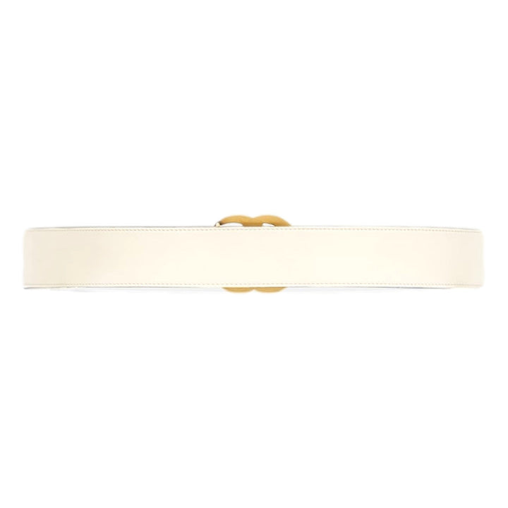 Gucci Marmont GG logo Ivory Leather Belt 90/85
