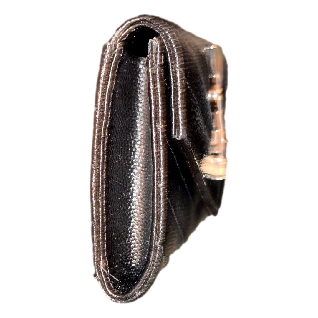 Saint Laurent Cassandre Matelassé Small Envelope Wallet In Grain de Poudre Leather