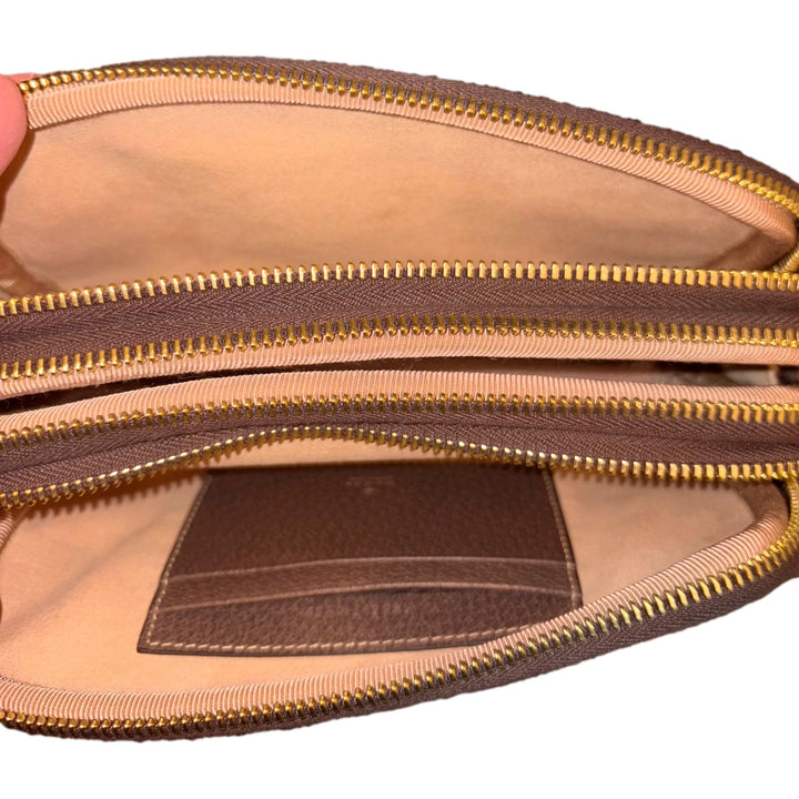 Gucci Ophidia Triple Zip Crossbody Bag GG Coated Canvas Mini