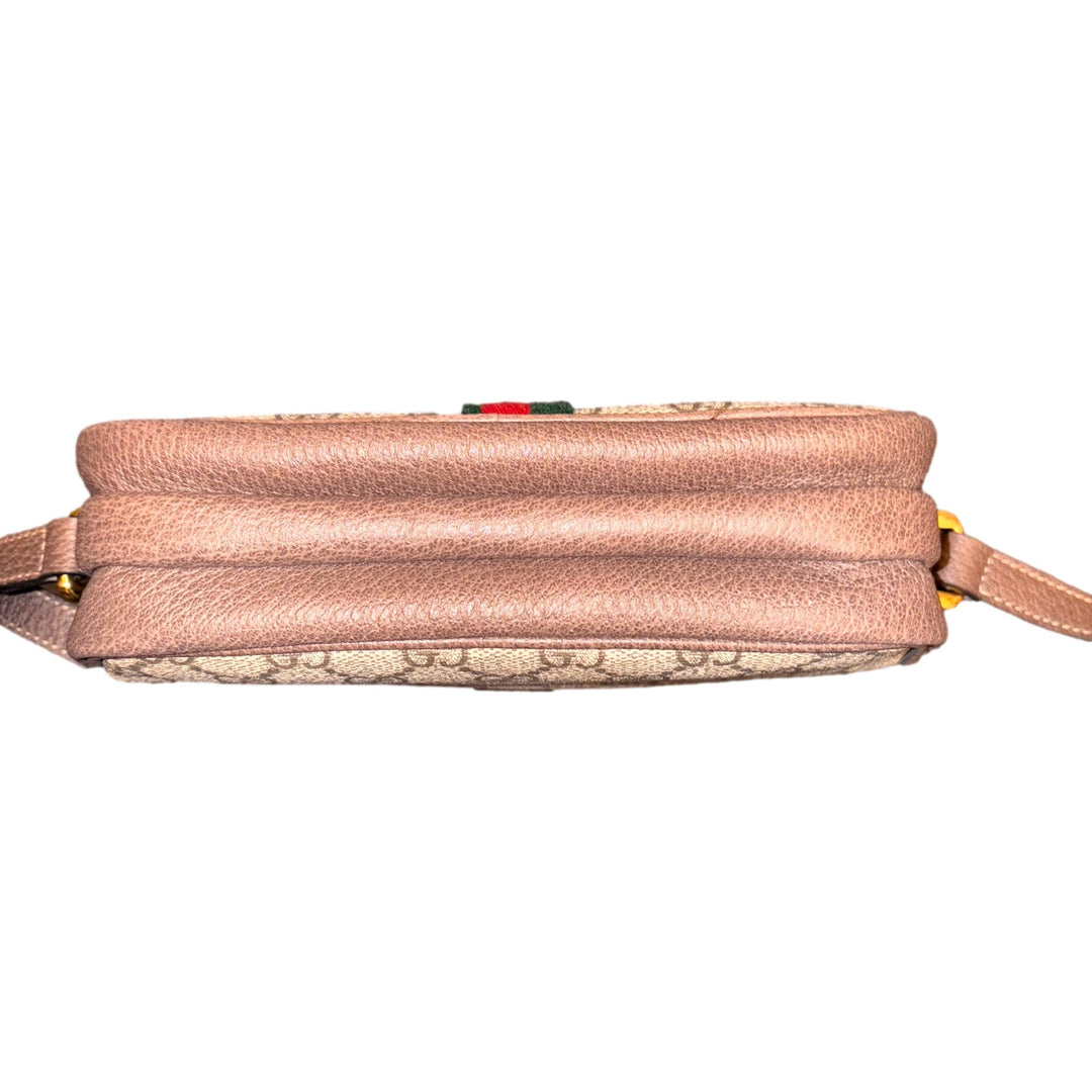 Gucci Ophidia Triple Zip Crossbody Bag GG Coated Canvas Mini
