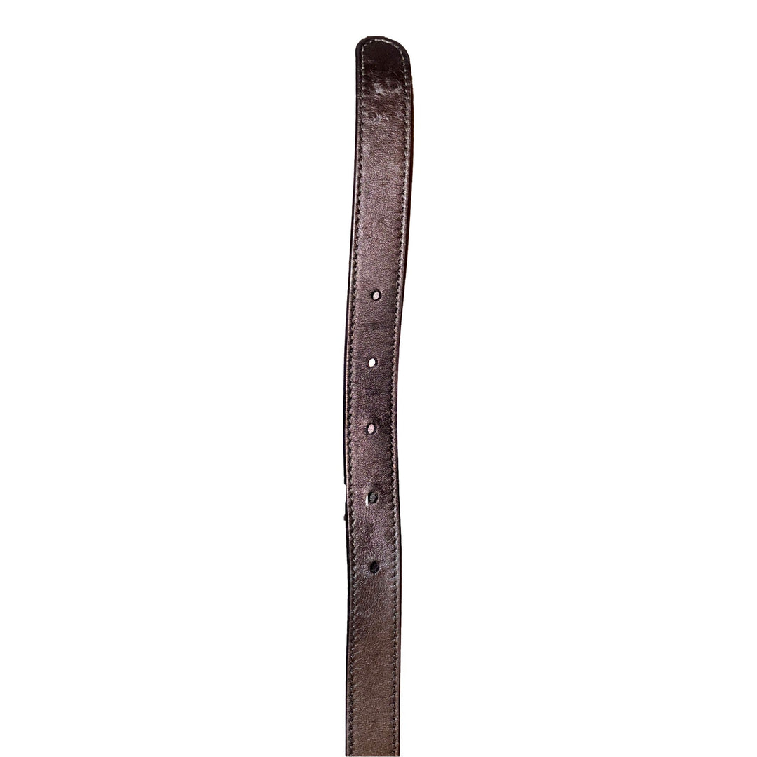 Gucci Gold GG Marmont Thin Black Leather Belt