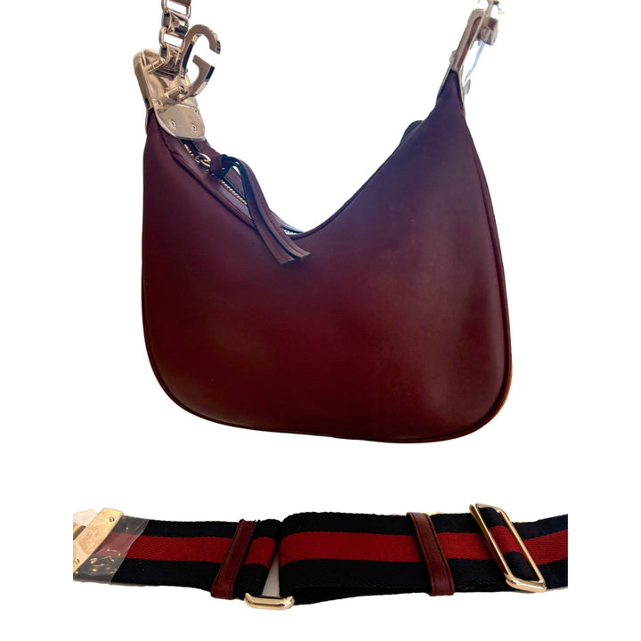 Gucci Attaché Small Shoulder Bag Burgundy Leather