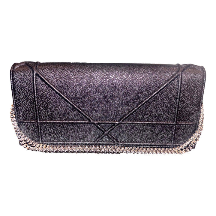 Dior Black Calfskin Leather Diorama Wallet on Chain