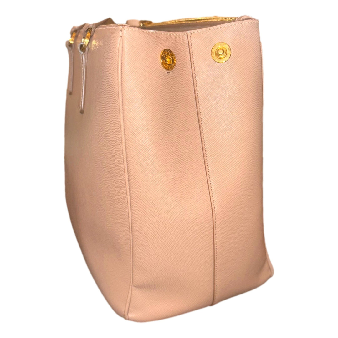 Prada Galleria Large Beige Saffiano Leather Shopper Tote Bag