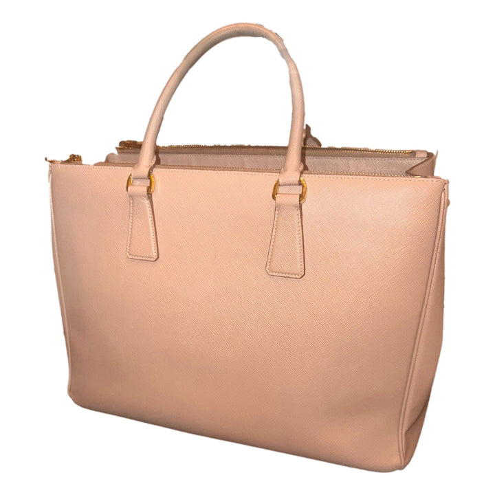 Prada Galleria Large Beige Saffiano Leather Shopper Tote Bag