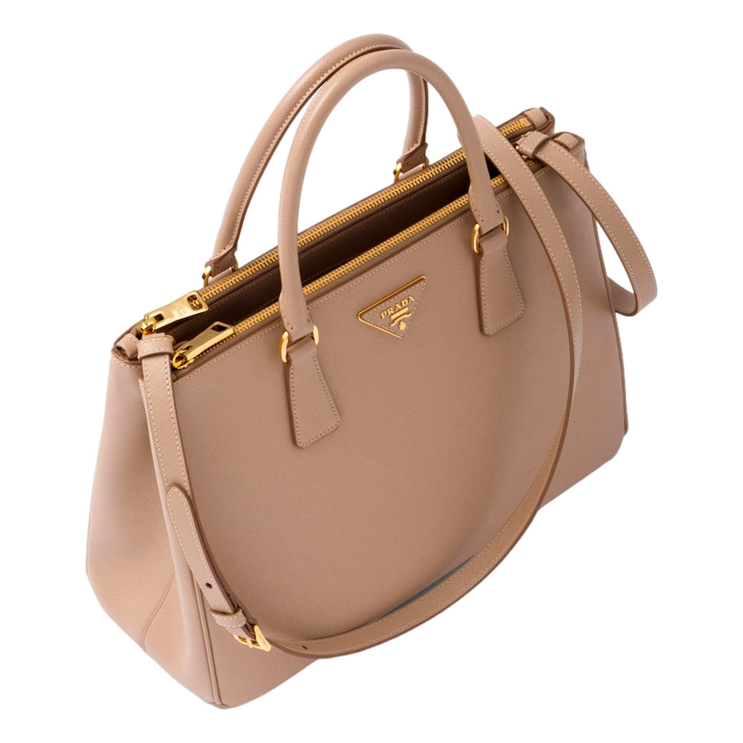 Prada Galleria Large Beige Saffiano Leather Shopper Tote Bag