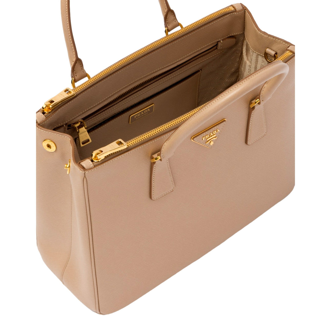 Prada Galleria Large Beige Saffiano Leather Shopper Tote Bag