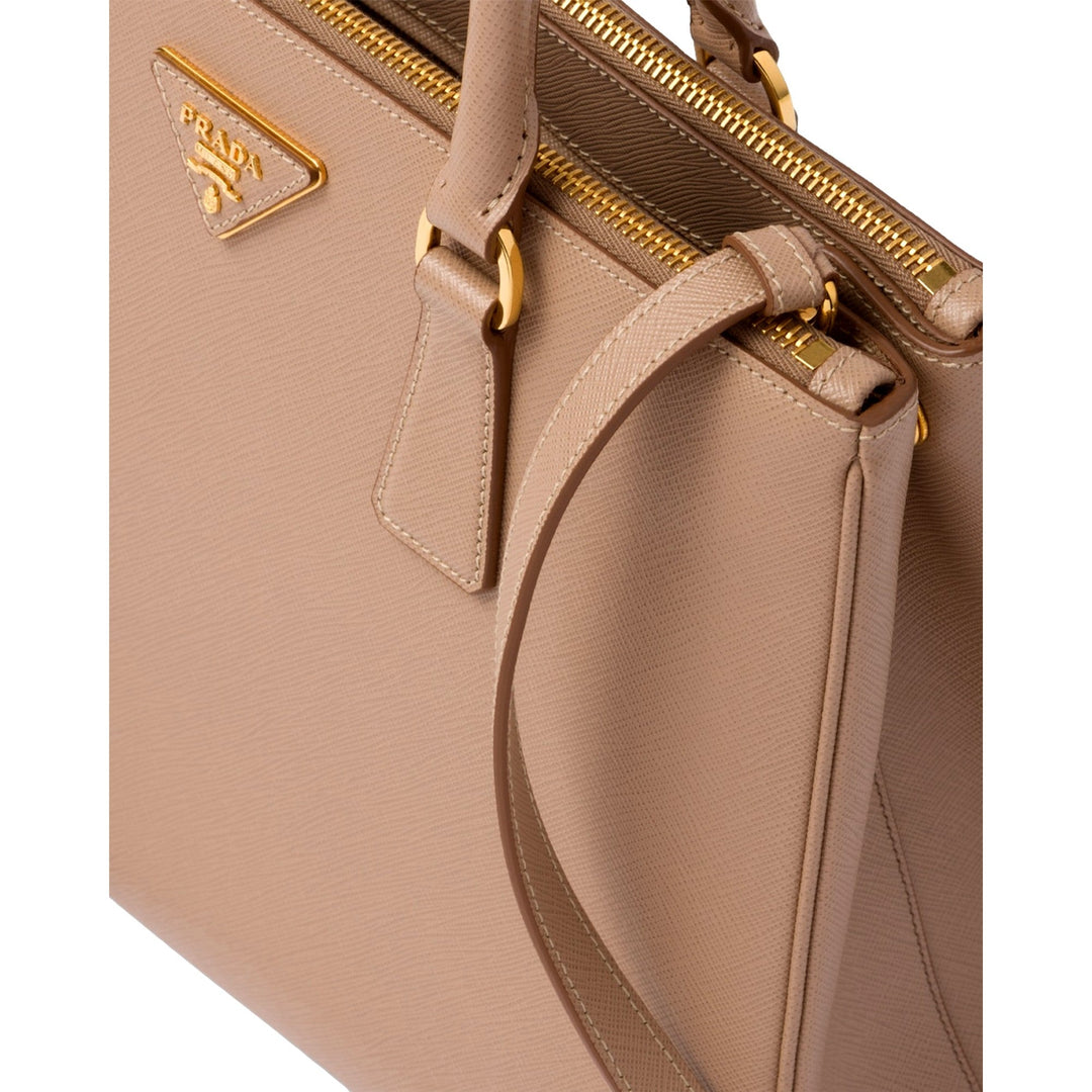 Prada Galleria Large Beige Saffiano Leather Shopper Tote Bag