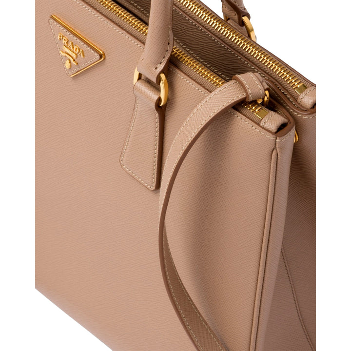 Prada Galleria Large Beige Saffiano Leather Shopper Tote Bag