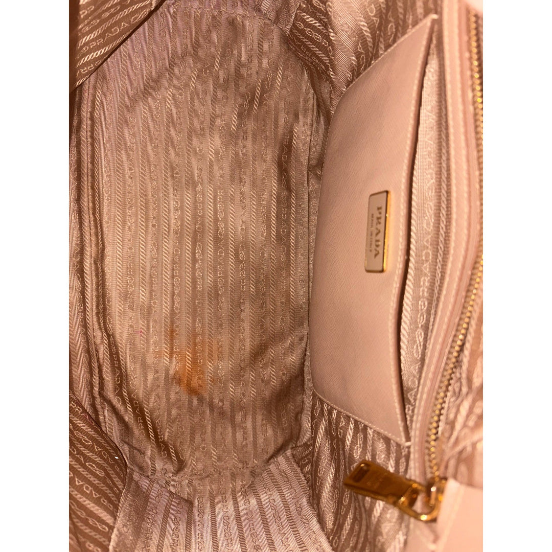 Prada Galleria Large Beige Saffiano Leather Shopper Tote Bag