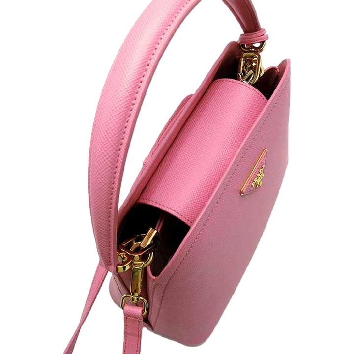 Prada Medium Saffiano Leather Prada Matinee Handbag Petalo Pink