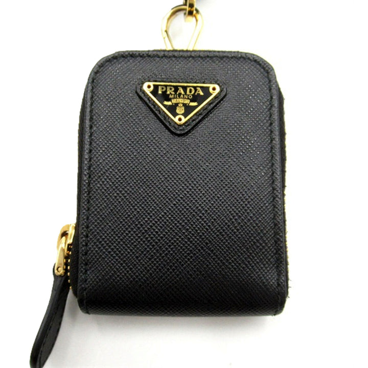 Prada Two-way Top Handle Crossbody Bag Saffiano Leather Black Gold Hardware