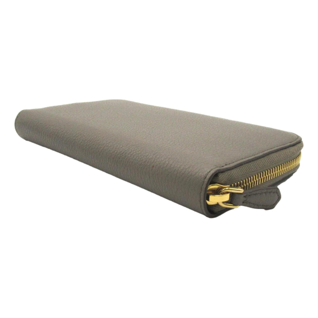Prada Saffiano Leather Large Continental Wallet Argilla and Astrale Grey Blue