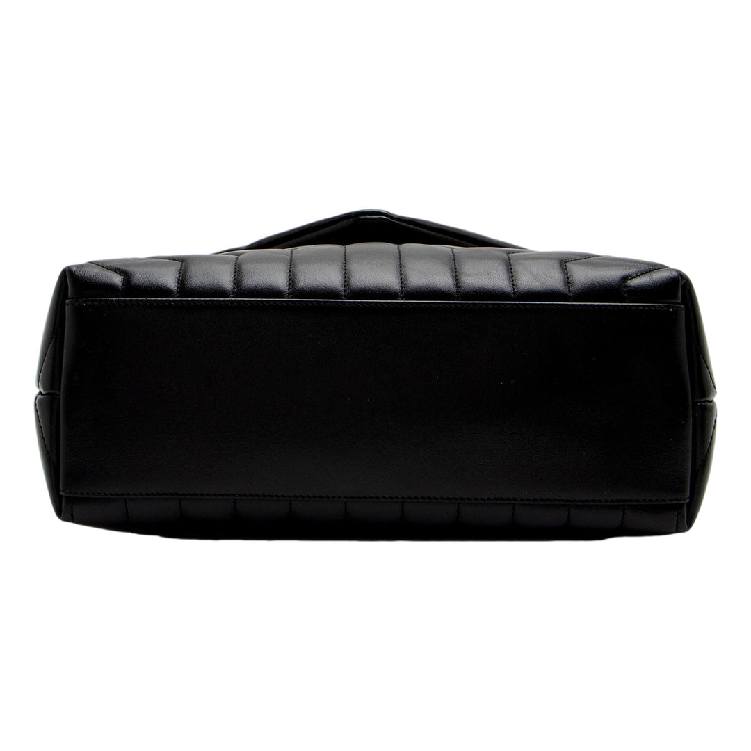 Saint Laurent LouLou Large Matelassé Lambskin Black Shoulder Crossbody Bag