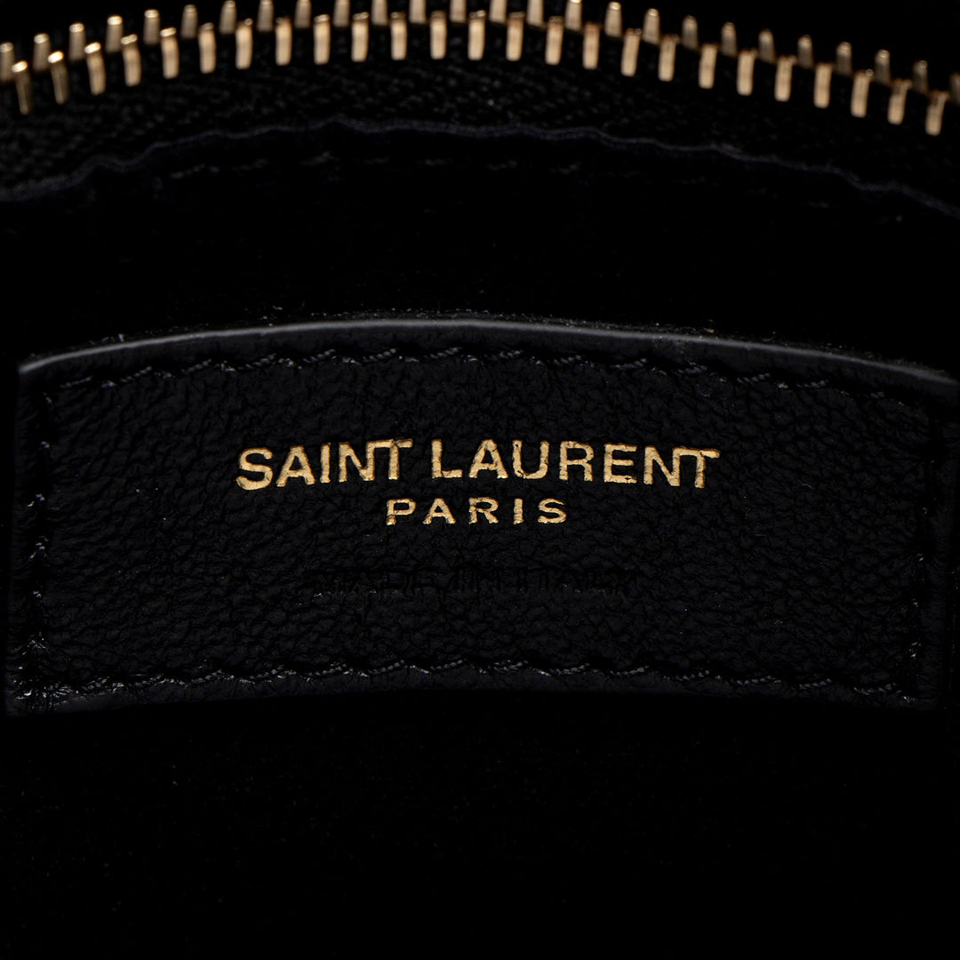 Saint Laurent LouLou Large Matelassé Lambskin Black Shoulder Crossbody Bag