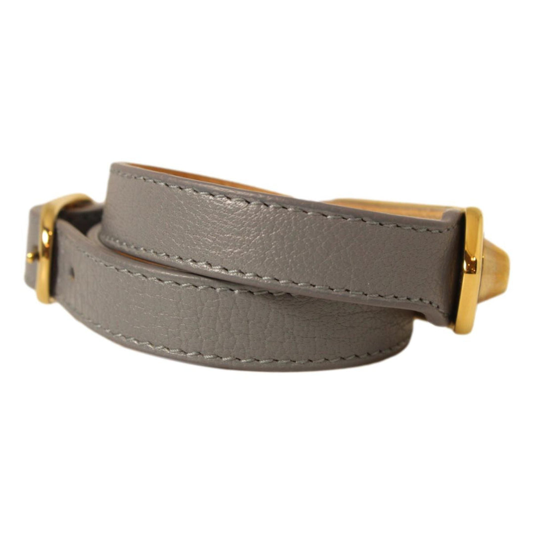 Balenciaga Arena Bleu Acier Shiny Goat M Leather Wrap Bracelet