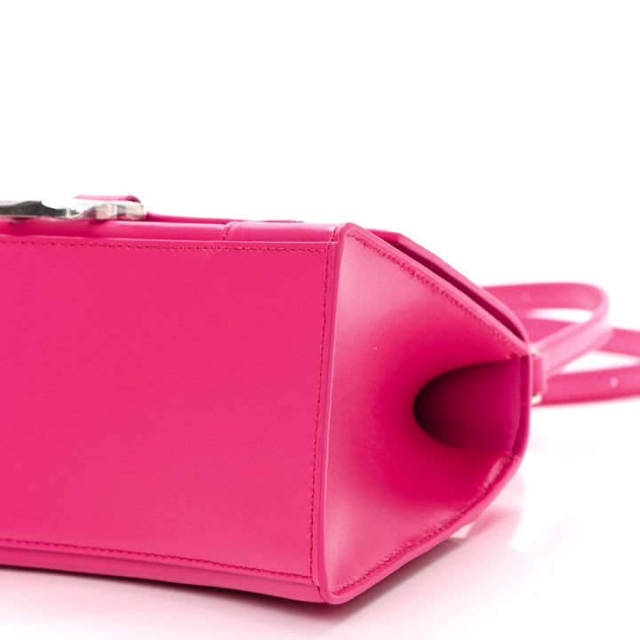 Balenciaga Hourglass Top Handle Shiny Box Acid Fuchsia 593546