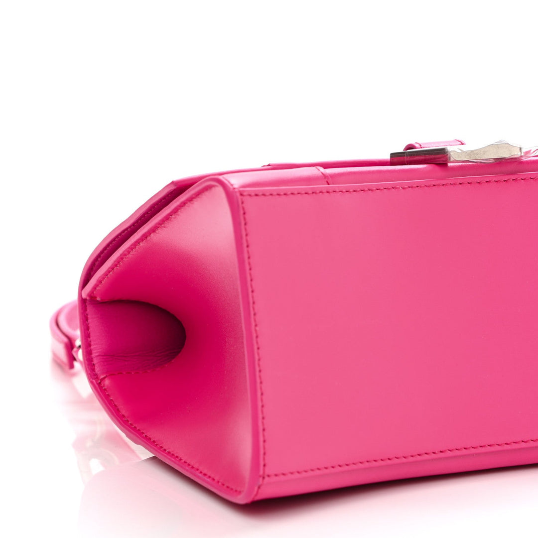 Balenciaga Hourglass Top Handle Shiny Box Acid Fuchsia 593546