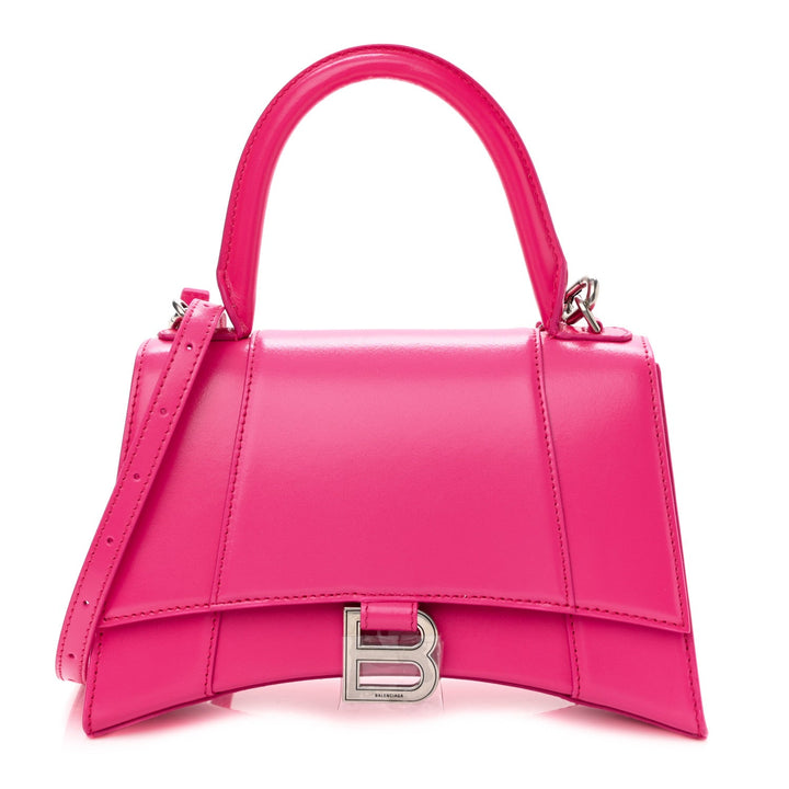 Balenciaga Hourglass Top Handle Shiny Box Acid Fuchsia 593546