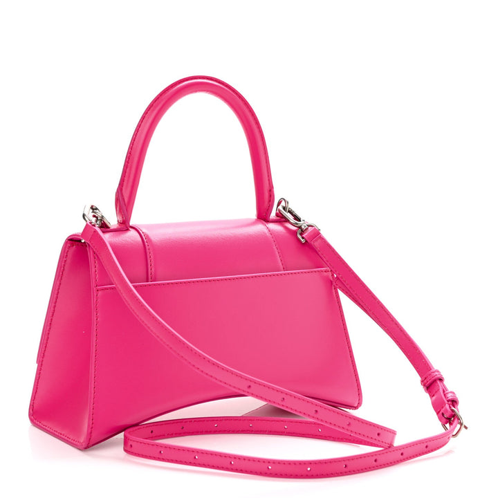Balenciaga Hourglass Top Handle Shiny Box Acid Fuchsia 593546