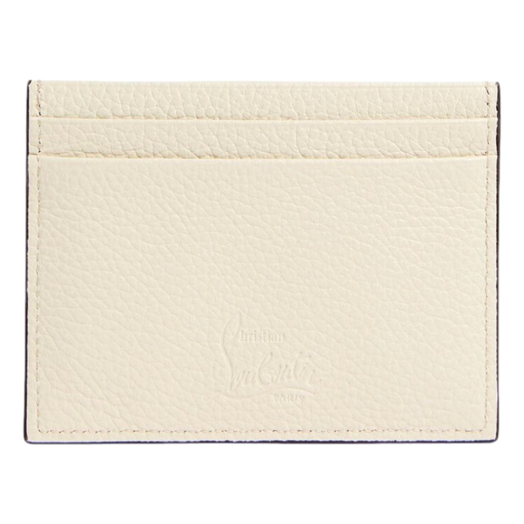 Christian Louboutin Kios Loubisky Spike Snow Leather Card Holder