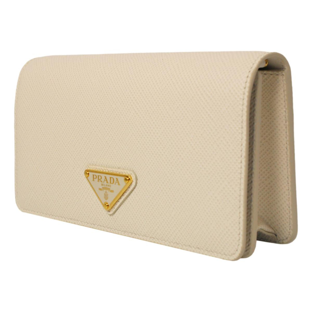 Prada Miniborse White Saffiano Leather Crossbody