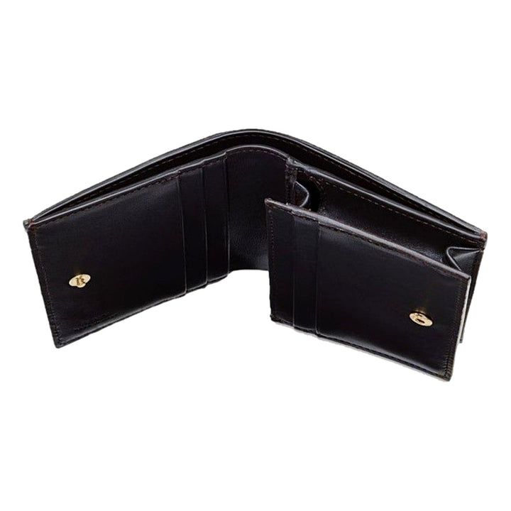 Fendi Calf Leather F Logo Brown Pink Small Bifold Wallet