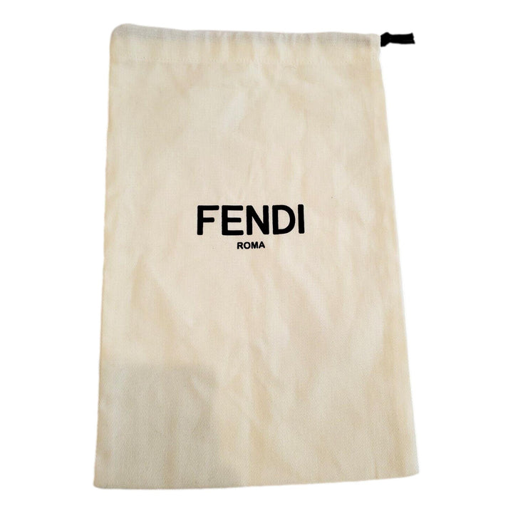 Fendi FF Print Nero and Bianco Knitted Wool Scarf