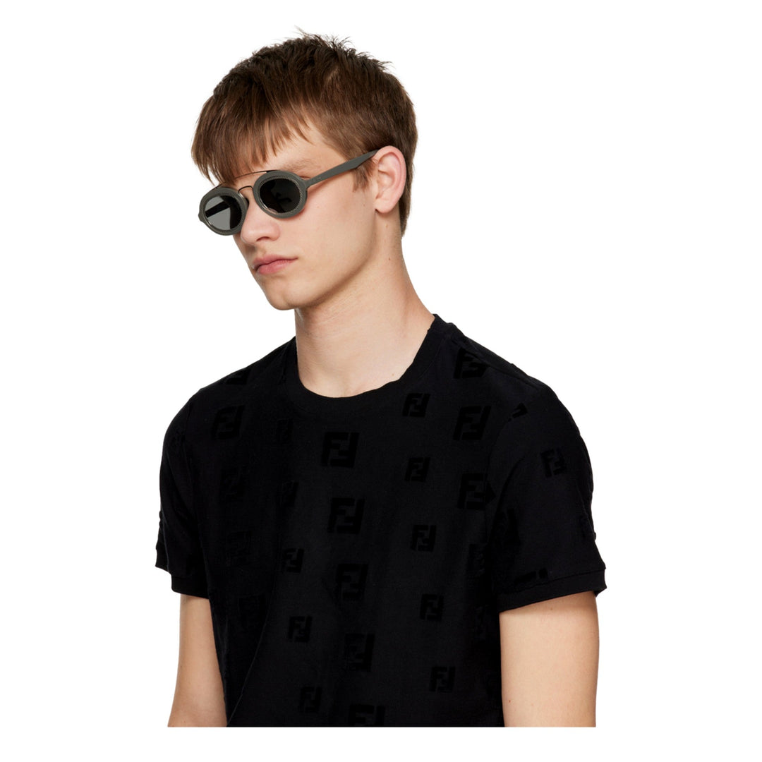 Fendi FF Men's Sunglasses Grey and Palladio Silver