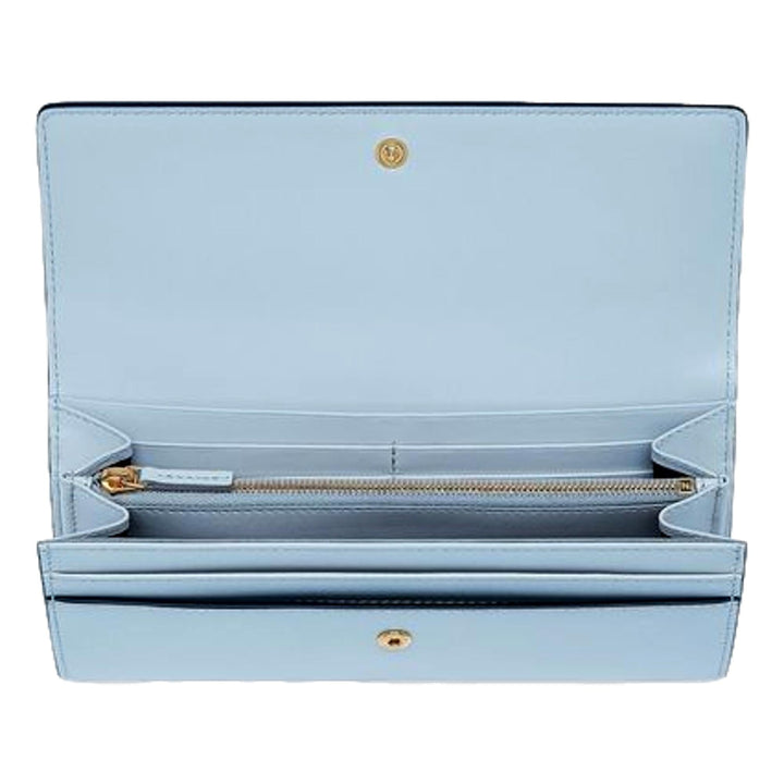 Fendi Roma Light Blue Smooth Calf Leather Continental Flap Wallet