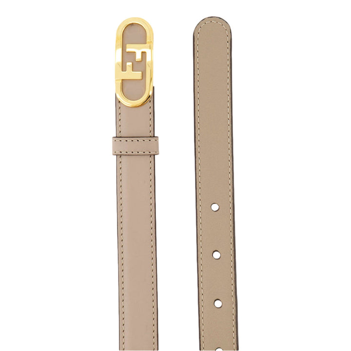 Fendi Women's Grey Tortora Skinny O'Lock Belt Size 85